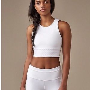 Lululemon mind over miles crop top white